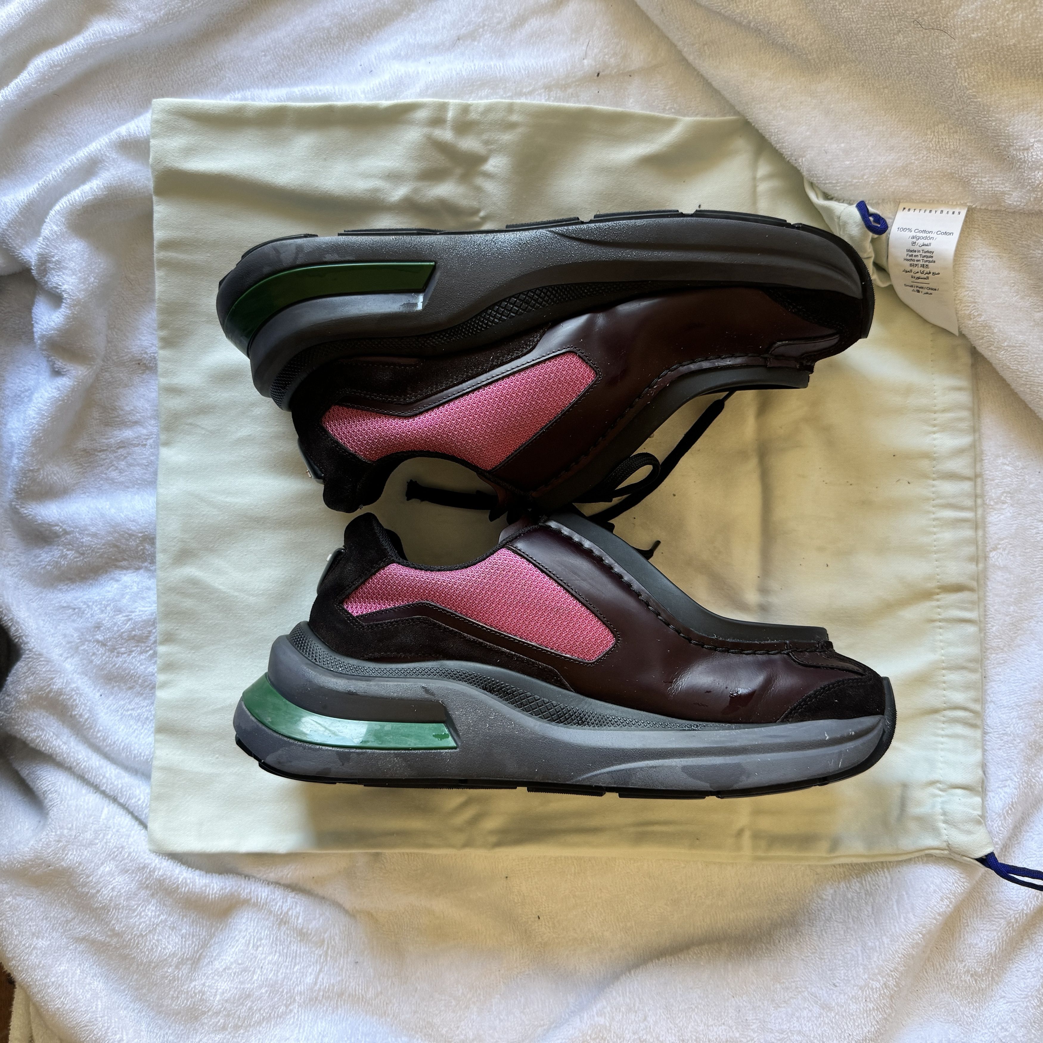 Prada PRADA Systeme Brushed Leather Sneakers very limited Size US 8 / EU 41 - 7 Thumbnail