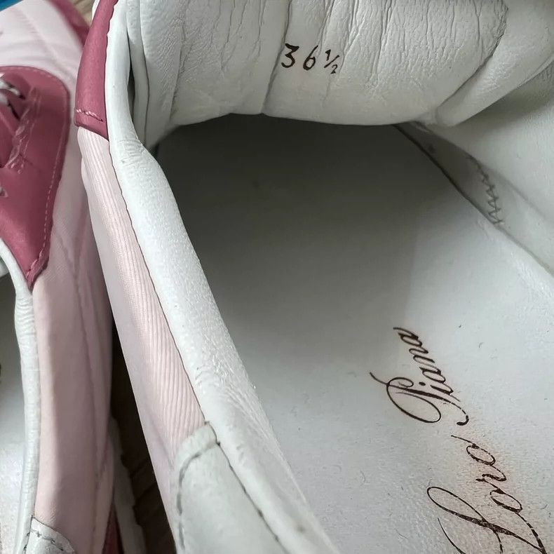 Loro Piana LORO PIANA Pink suede patchwork sneakers Size US 6 / IT 36 - 7 Thumbnail