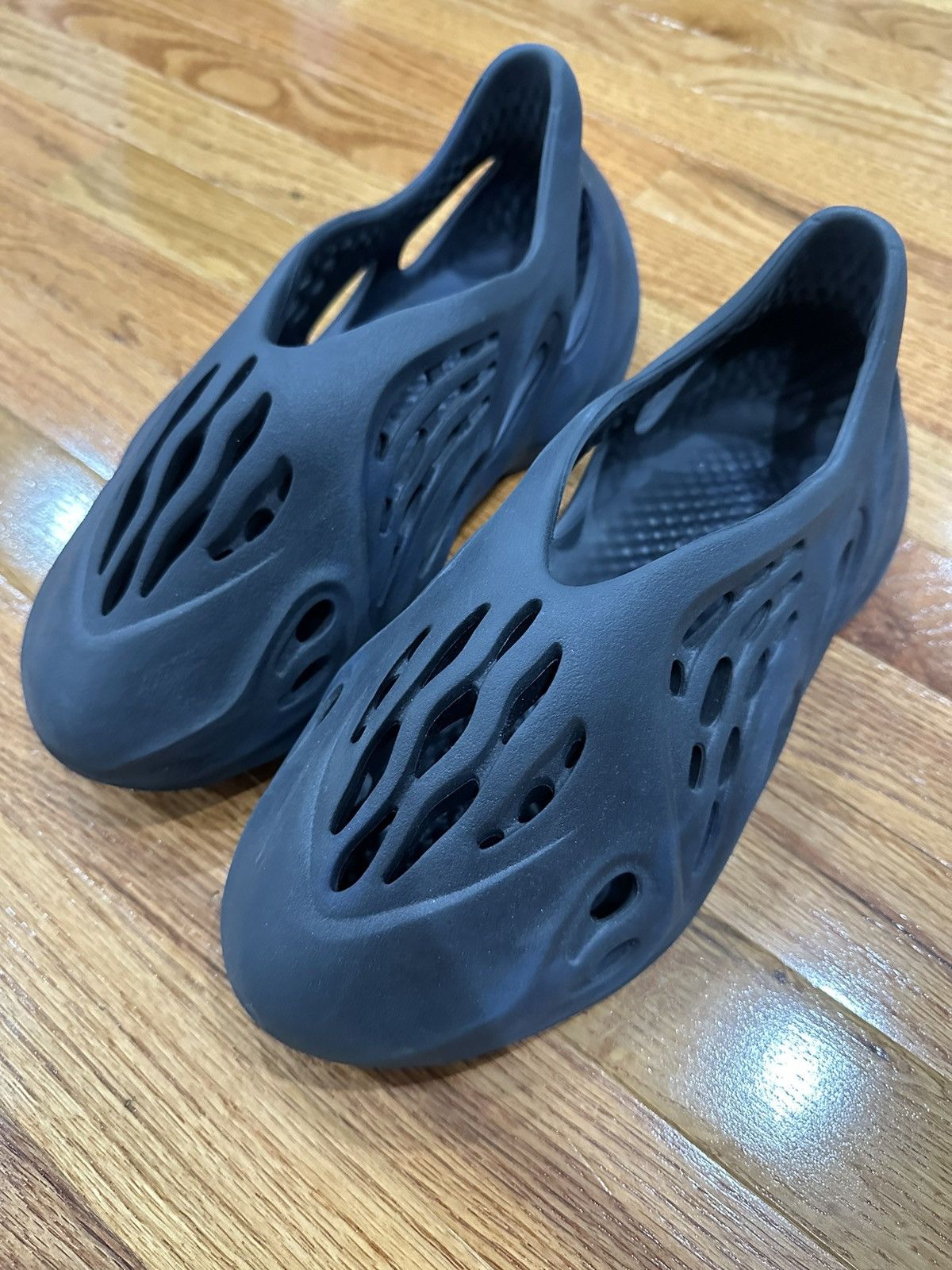 image of Adidas Yeezy Foam Runners Mineral Blue Shoes in Black, Men's (Size 10)