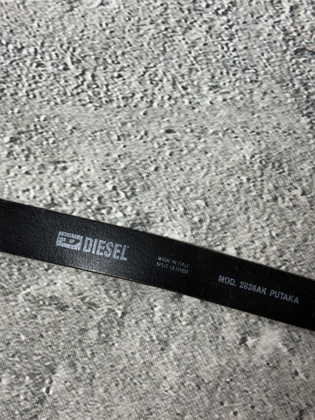 Diesel Diesel leather belt big buckle Y2K black basic gold silver Size 40 - 10 Thumbnail