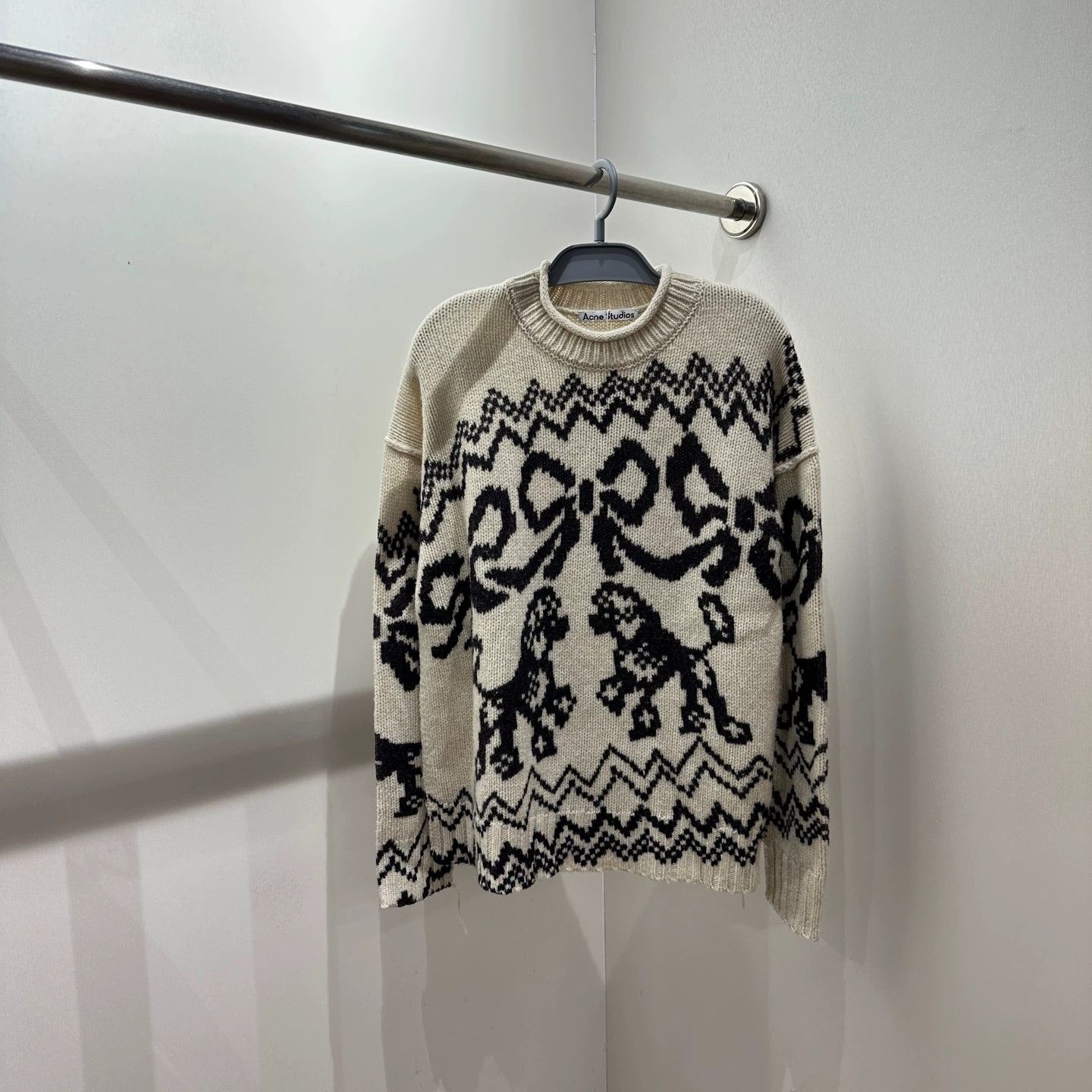 Acne Studios Acne Studios Fair Isle Bow Knit Sweater xxs wool SS25 Size XXS / US 00 / IT 34 - 1 Thumbnail