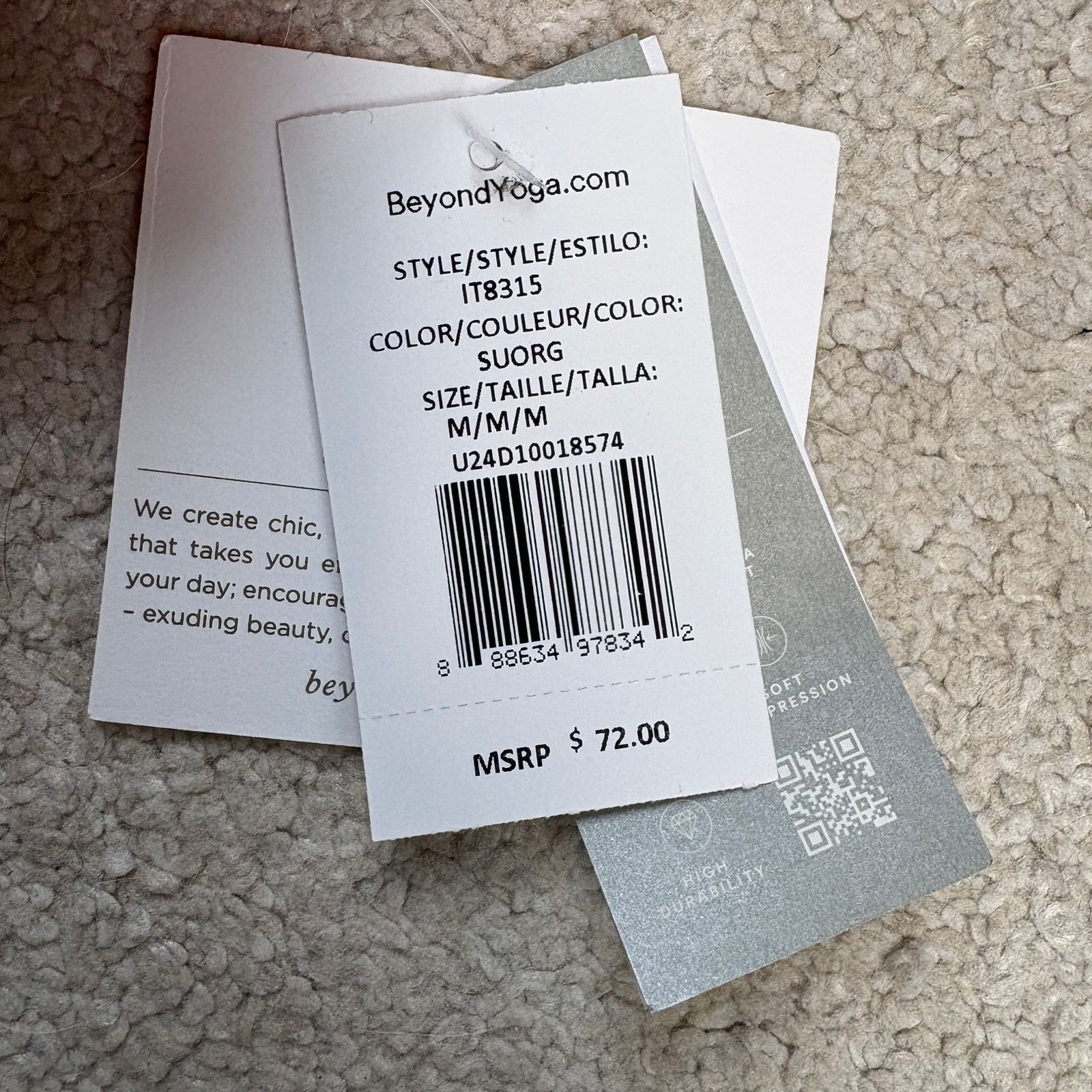 Beyond Yoga NWT Beyond Yoga Powerbeyond Sports Bra Sunset Orange Size M Size ONE SIZE - 4 Thumbnail