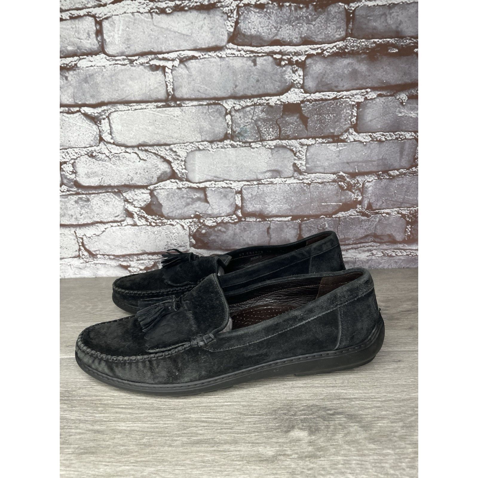 Cole Haan Bragano Cole Haan Black Suede Leather Dress Tassel Loafers S Size US 10 / EU 43 - 1 Thumbnail