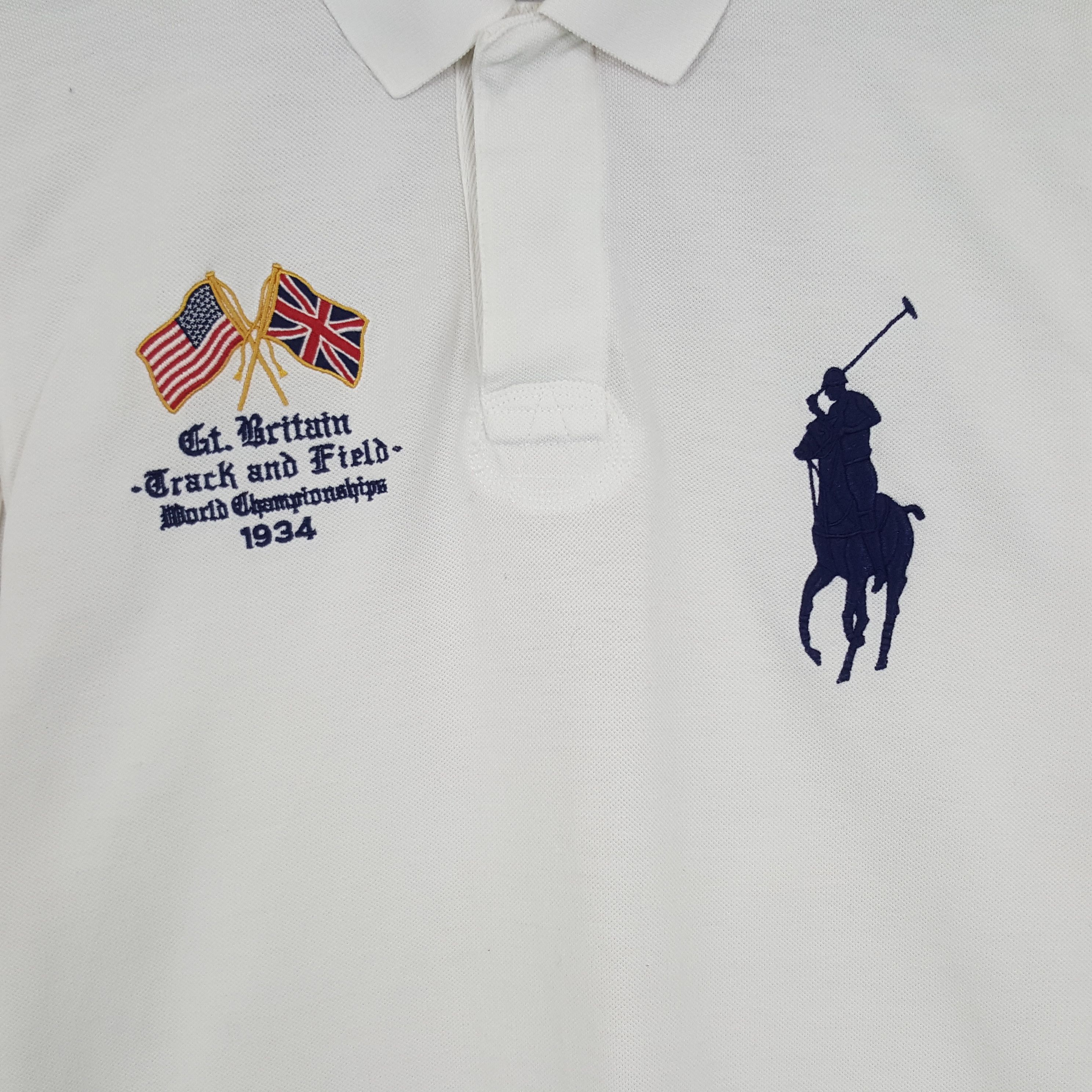 Polo Ralph Lauren × Vintage Vintage Polo Ralph Lauren GBR 012 Polos Shirt Size US L / EU 52-54 / 3 - 2 Thumbnail