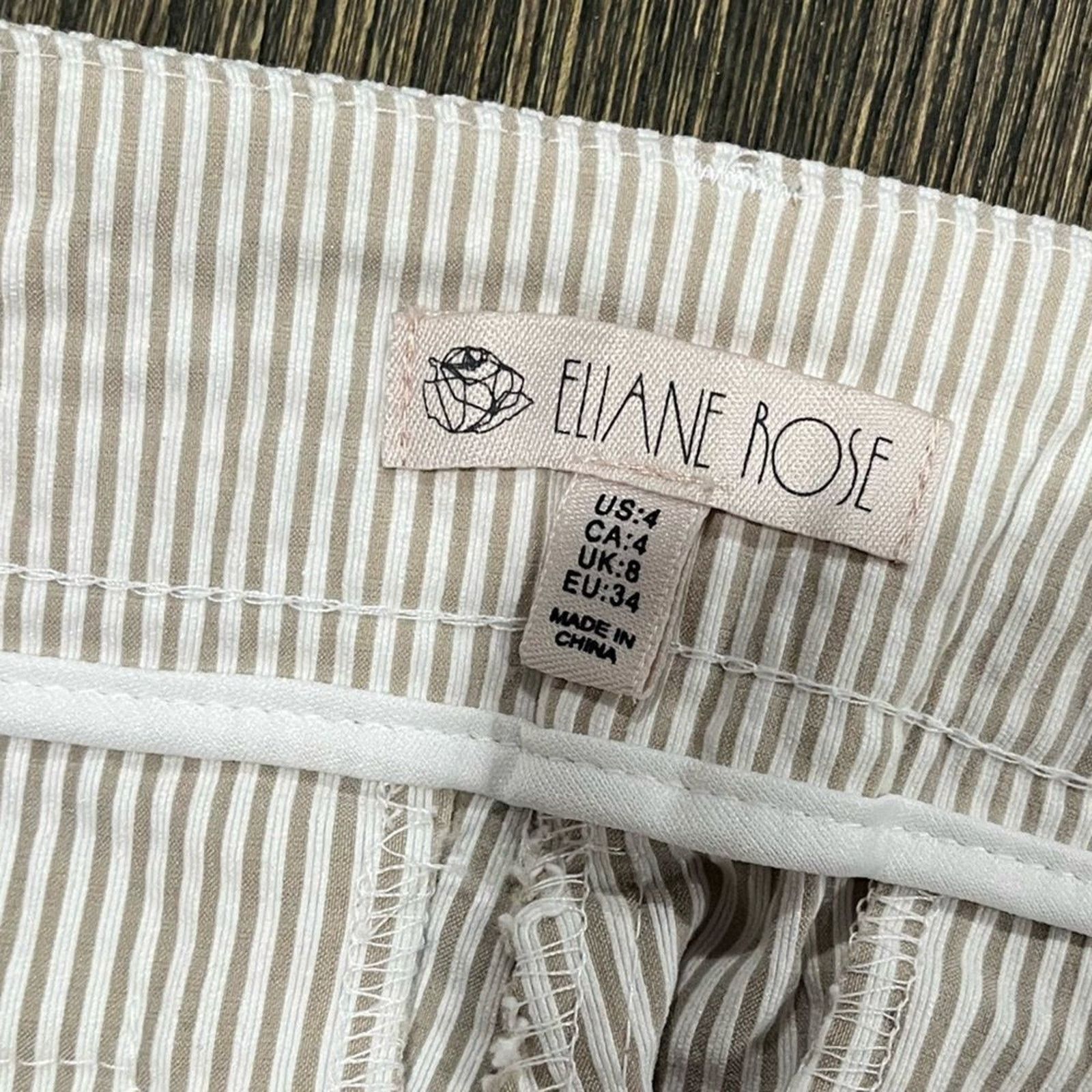 Vintage Eliane Rose Womens Straight Pants Flat Front Striped Size 4 Size 27" / US 4 / IT 40 - 8 Thumbnail