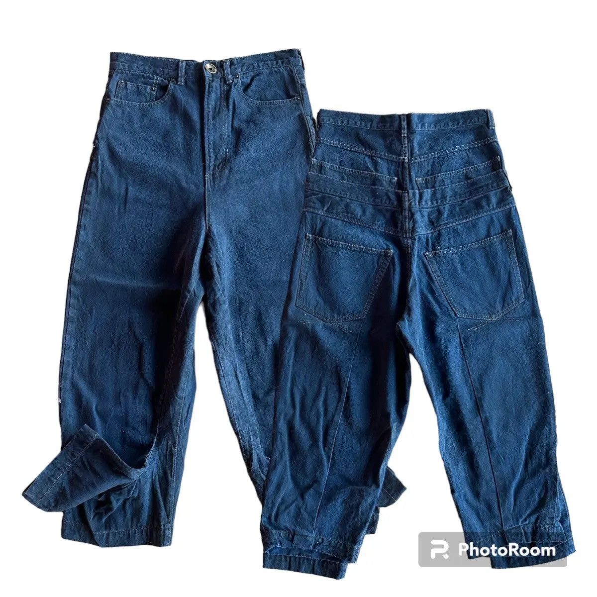 Maison MIHARA YASUHIRO RARE 💥 VINTAGE DOUBLE WAIST/LEGS DESIGNER BAGGY JEANS PANTS Size US 30 / EU 46 - 1 Thumbnail