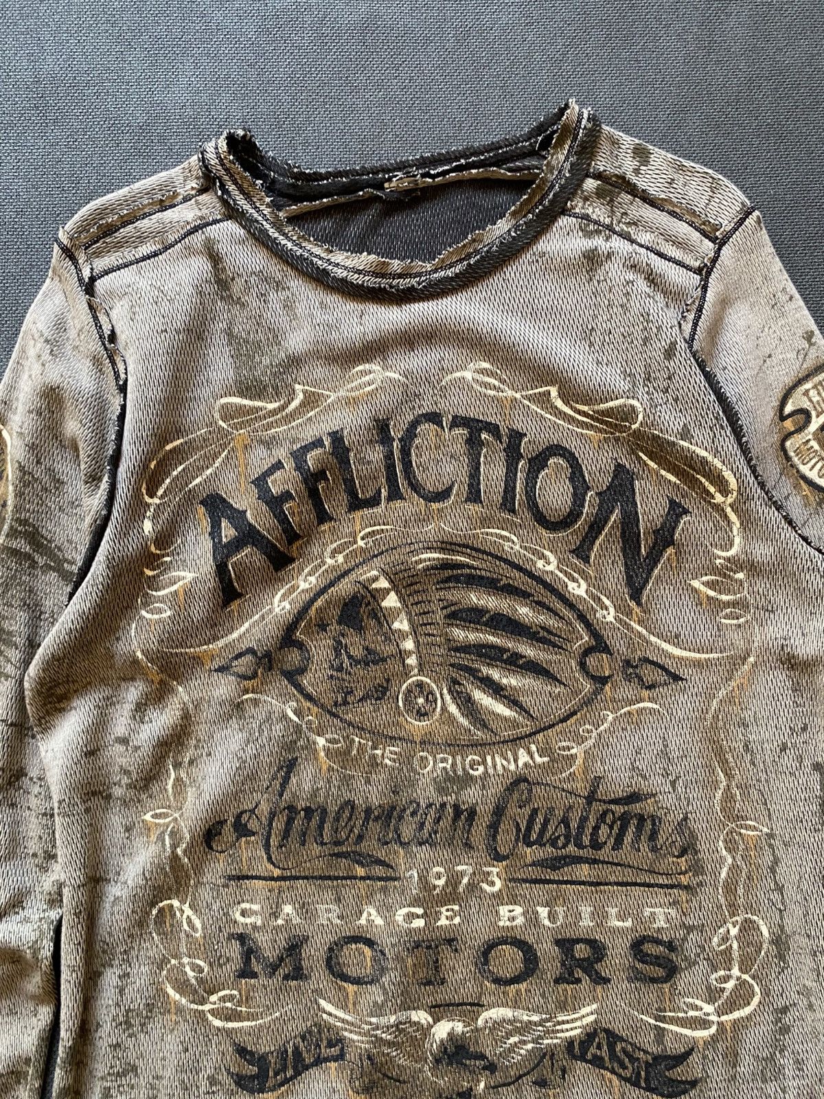Affliction Vintage 00’s Affliction Reversible Thermal Longsleeve Tshirt Size US L / EU 52-54 / 3 - 3 Thumbnail