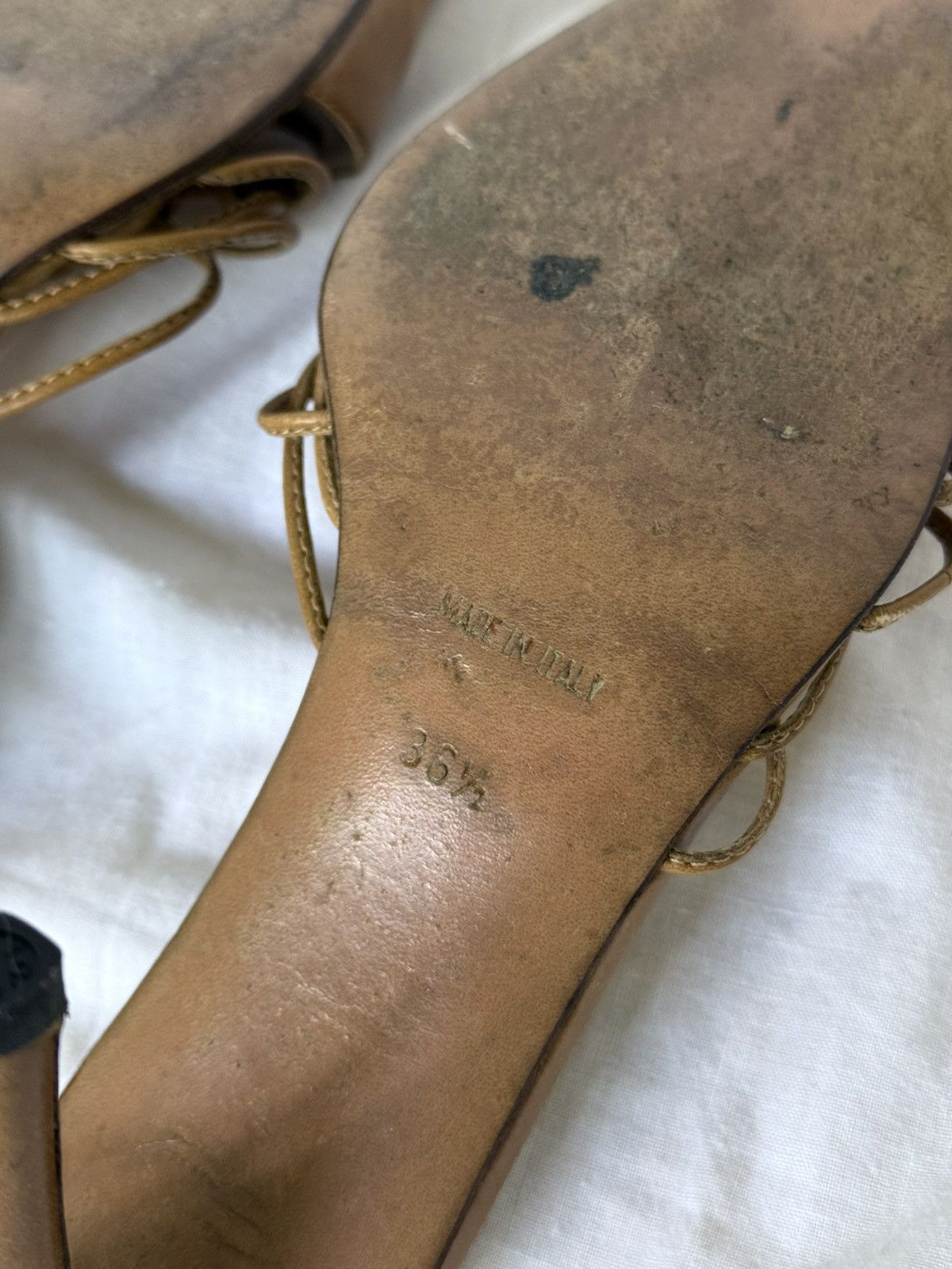 Dior Dior Leather Caramel/Camel Laced Mules Sandals Heels Size US 6.5 / IT 36.5 - 9 Thumbnail