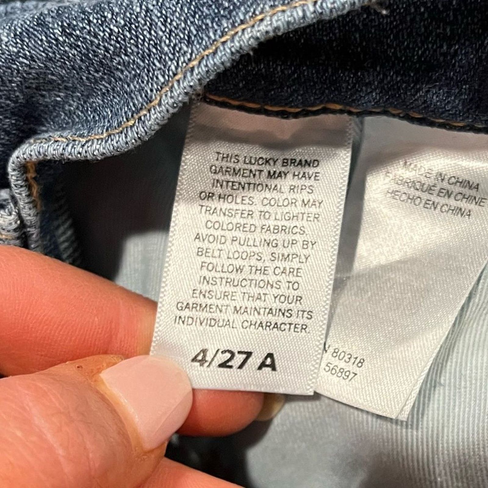 Lucky Brand Lucky Brand Mid-Rise Straight Sweet Jeans Relaxed Fit Size 27" / US 4 / IT 40 - 5 Thumbnail
