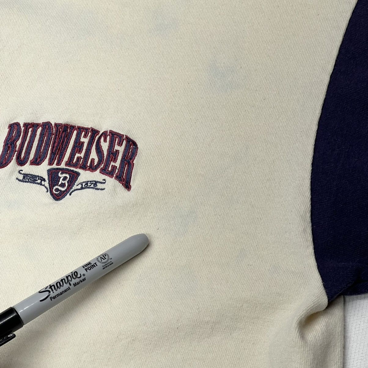 Budweiser × Vintage Budweiser Tee Shirt Henley Button Alcohol Beer Bar Promo Size US L / EU 52-54 / 3 - 10 Thumbnail