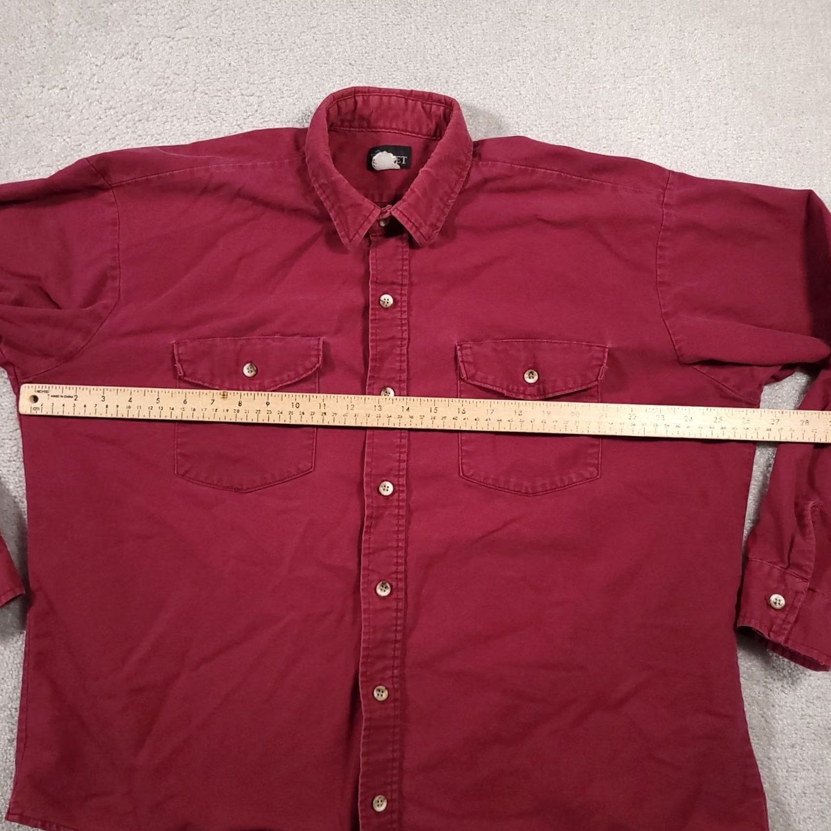 Vintage VINTAGE Codet Button Up Heavy Work Shirt Mens 2XL Burgundy Outdoors Fall Winter Steel/Red Shirt Mens 2XL Size US XXL / EU 58 / 5 - 5 Thumbnail