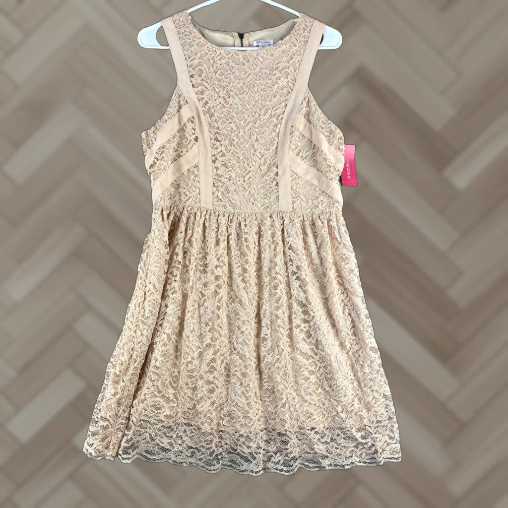 Vintage VINTAGE Xhilaration Womens Mini Dress Lace Sleeveless Party Dress Size XL Mauve Size XL / US 12-14 / IT 48-50 - 1 Thumbnail