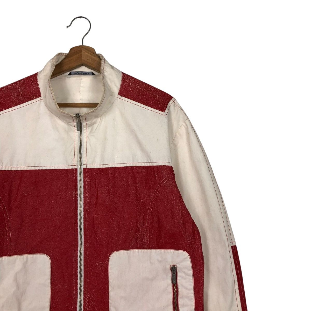 Vintage 🔥VINTAGE BIKER JACKET BYBLOS BLU ITALY LAMPO ZIPPER Size US M / EU 48-50 / 2 - 8 Thumbnail