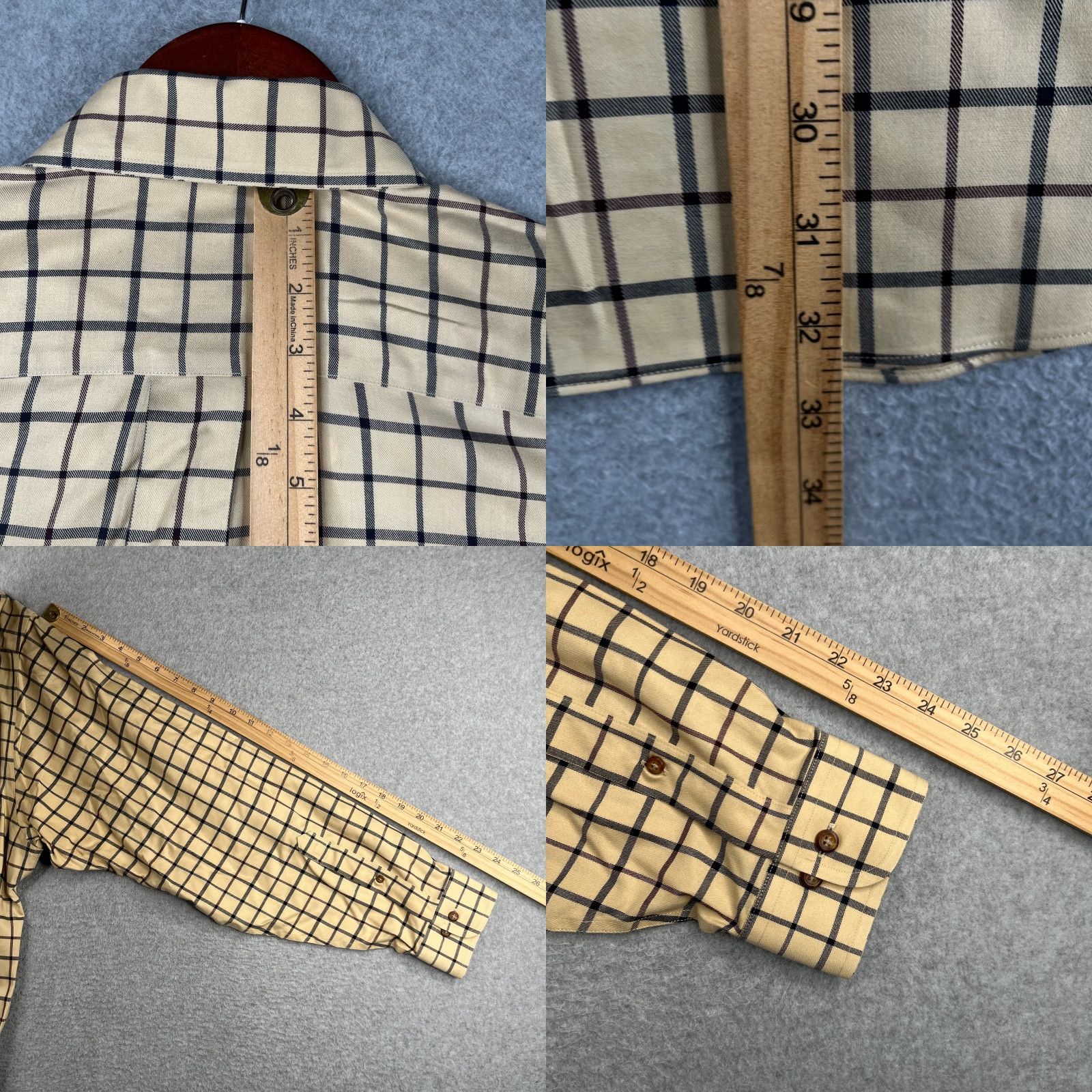 Brooks Brothers Brooks Brothers 346 Shirt Long Sleeve Button-Up Ivory Check Non-Iron Casual Size US L / EU 52-54 / 3 - 8 Thumbnail