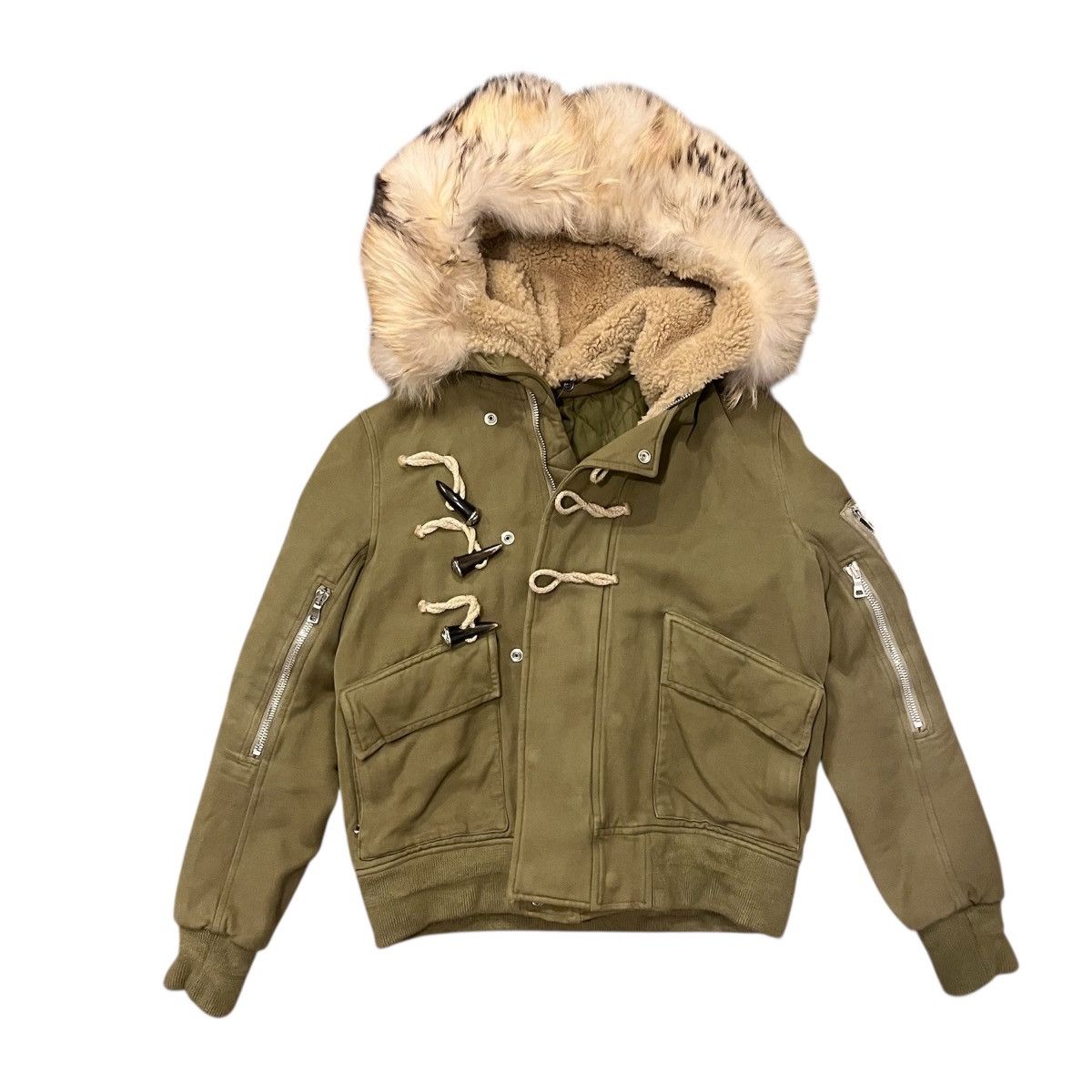 Balmain Balmain FW11 Men Fur-Trimmed Military JKT Size US M / EU 48-50 / 2 - 1 Thumbnail