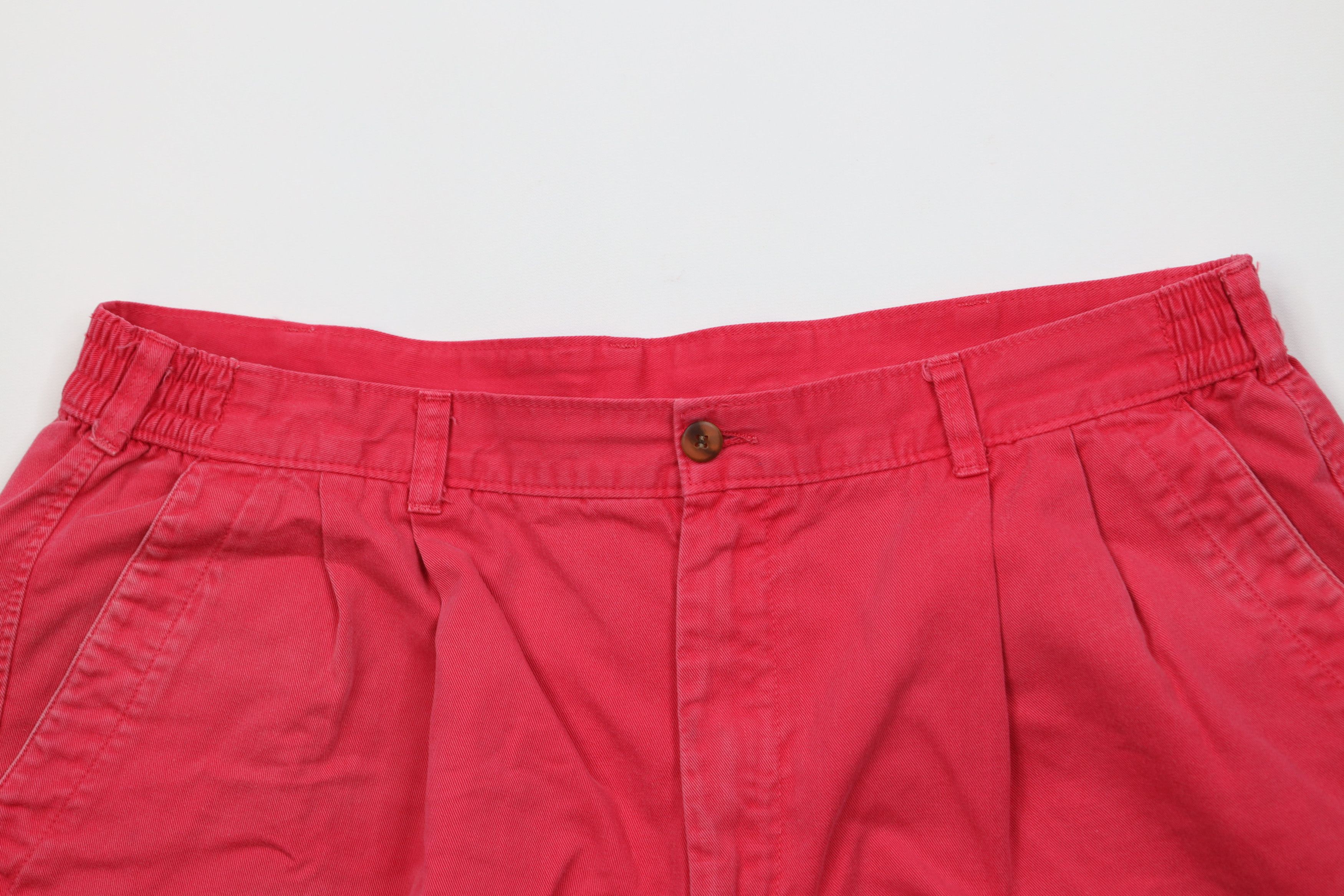 Vintage Vintage 90s Streetwear Above Knee Chino Shorts Pink Cotton Size US 38 / EU 54 - 2 Thumbnail