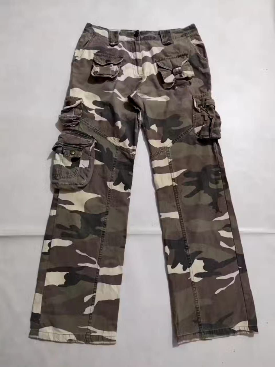 UNKNOWN Cargo Multipocket Gas Mask Tactical Camo Pants