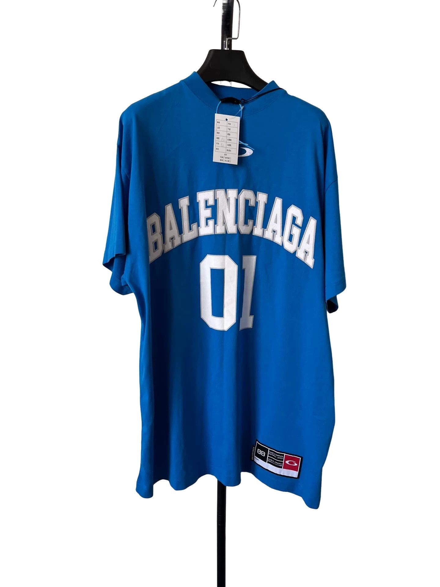 Balenciaga Balenciaga Blue Basketball Print T-Shirt Size 1 Size US S / EU 44-46 / 1 - 1 Thumbnail