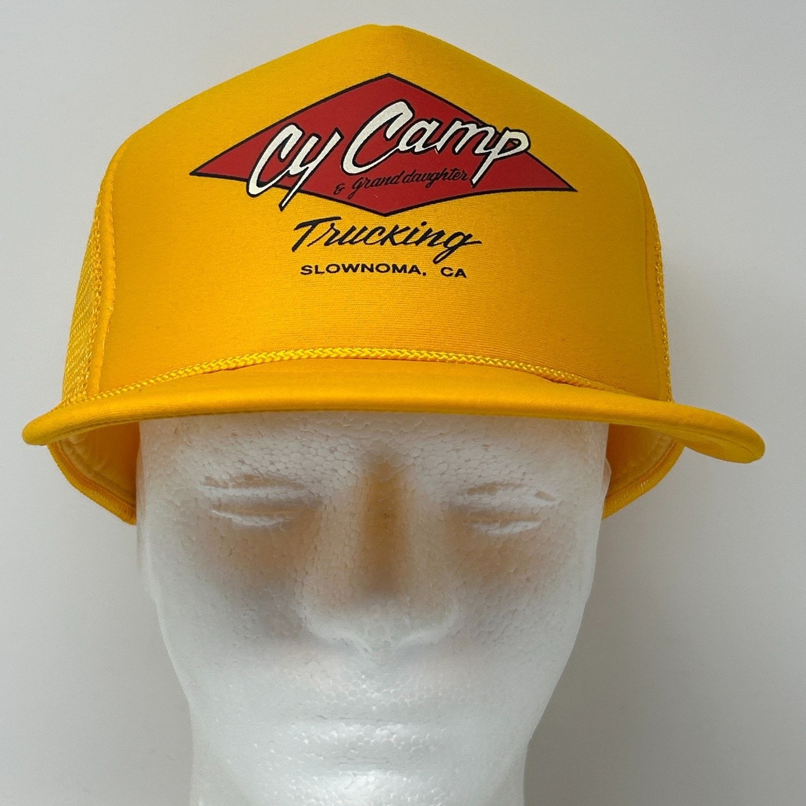 Vintage Vintage 90s Cy Camp Trucking Trucker Hat Baseball Cap Yellow Size ONE SIZE - 2 Thumbnail