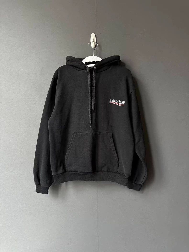 Balenciaga Black Cola Print Hoodie - dmc
