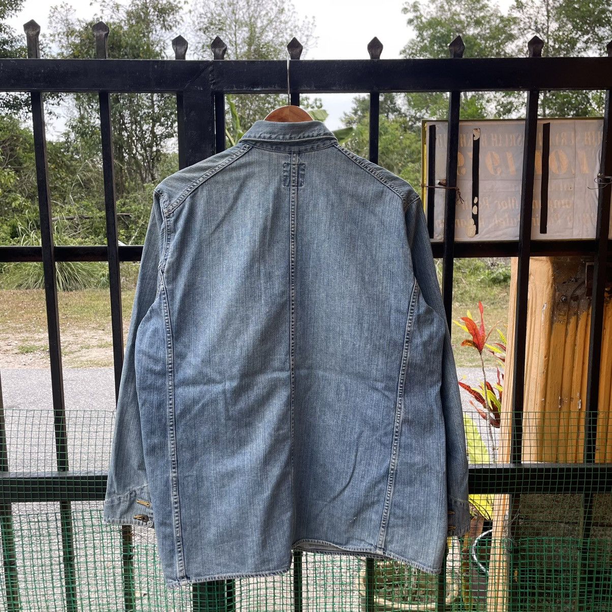 Edwin 🔥Vintage 1997 Edwin Stone Washed Workwear Chore Denim Jacket Size US M / EU 48-50 / 2 - 2 Thumbnail