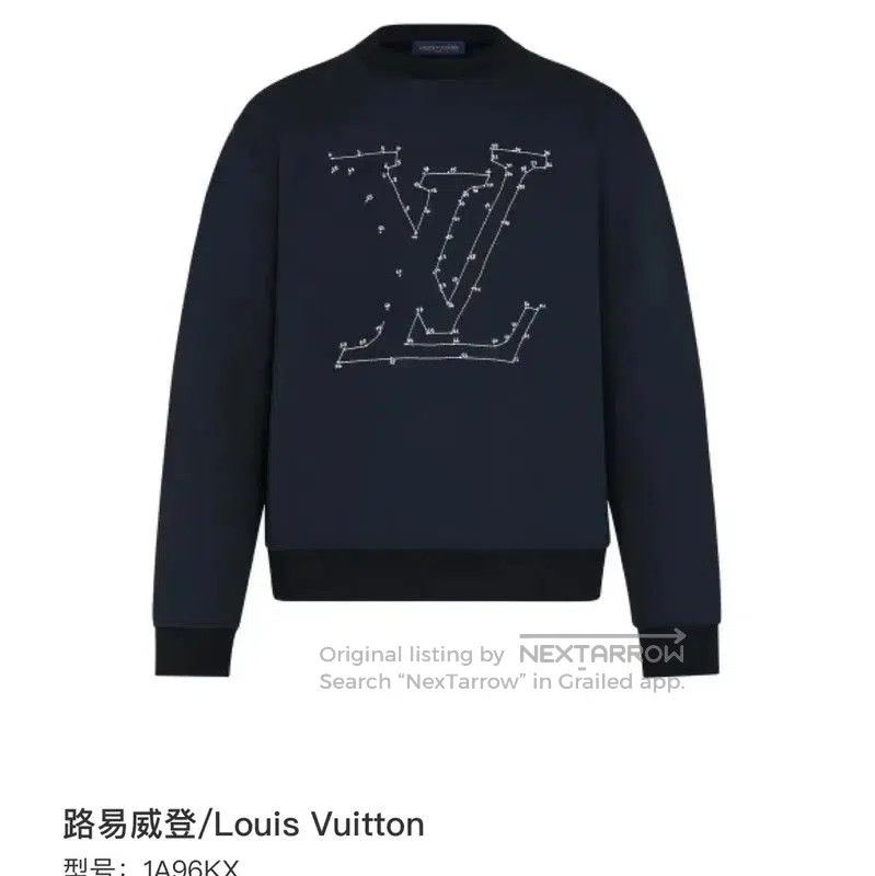 Louis Vuitton Louis Vuitton Navy Cotton Men's Sweatshirt . Size US S / EU 44-46 / 1 - 6 Thumbnail