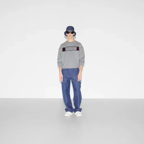 Gucci oc11z0226 Cotton Jersey Sweatshirt With Embroidery Gray Size US XS / EU 42 / 0 - 2 Thumbnail