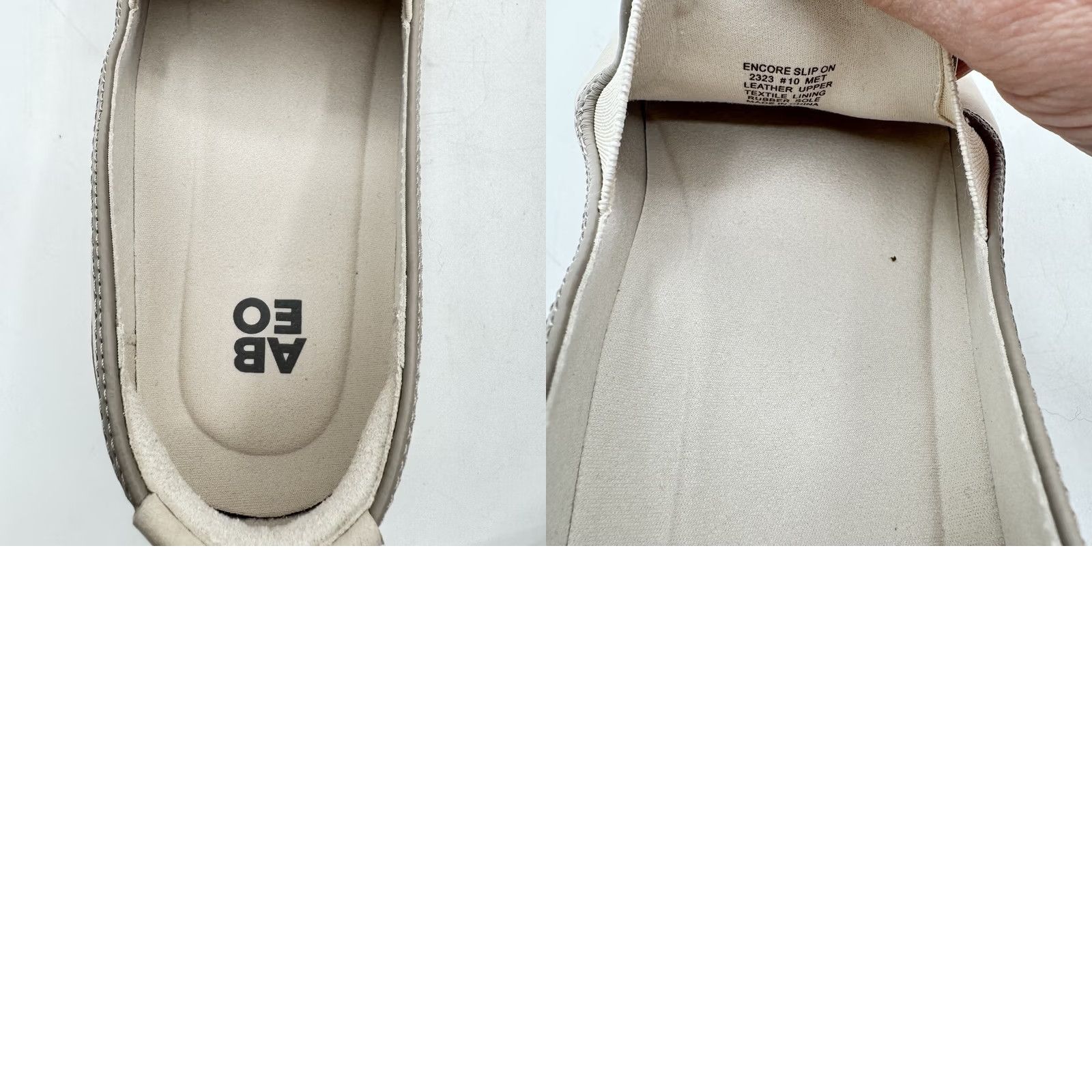 Vintage VINTAGE ABEO Encore Slip On Womens Flat 10 Taupe 2 Tone Comfort Ergonomic Slip-On Canvas Leather Outsole 2 Tone Taupe Women Men? Size ONE SIZE - 8 Thumbnail
