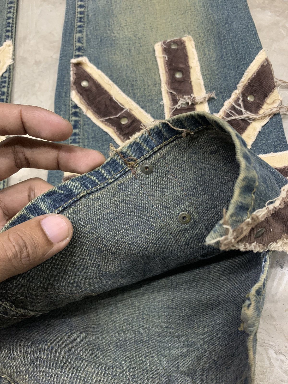 If Six Was Nine VINTAGE GAZOZ STUDED FLARE PANT RARE DESIGN Size 26" / US 2 / IT 38 - 10 Thumbnail