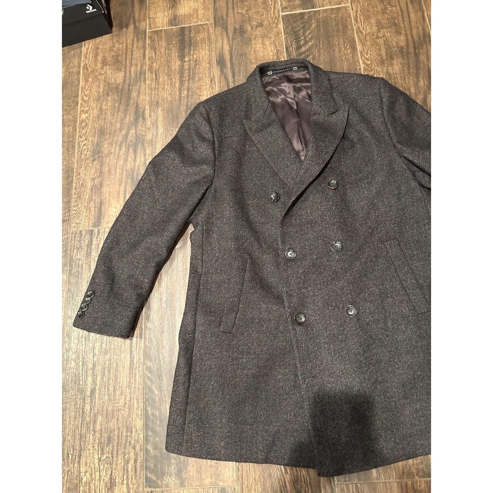 Vintage Carl Gross Black Line x Loro Piana 48R Sport Coat Mens Wool Gray Double-Breasted Notch Lapel 4-Button Regular Vintage No Size 48R - 3 Thumbnail