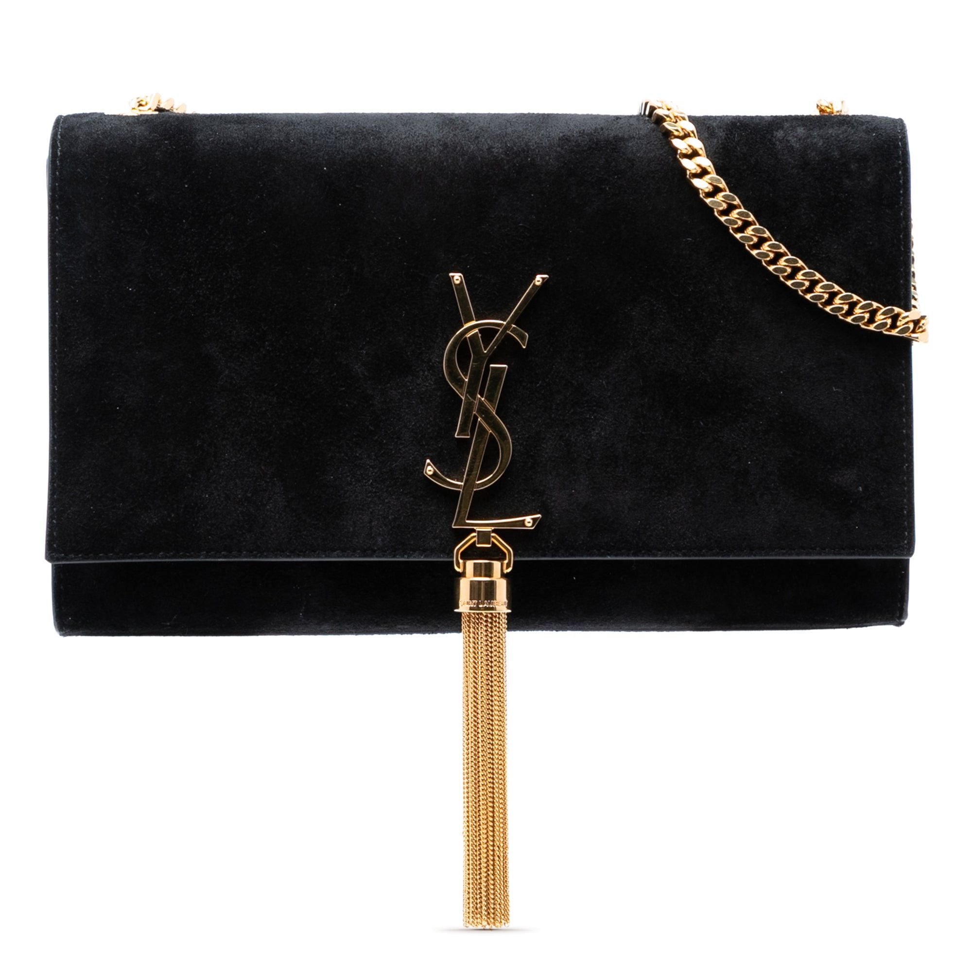 Saint Laurent Paris Medium Suede Monogram Kate Tassel Crossbody Size ONE SIZE - 1 Thumbnail