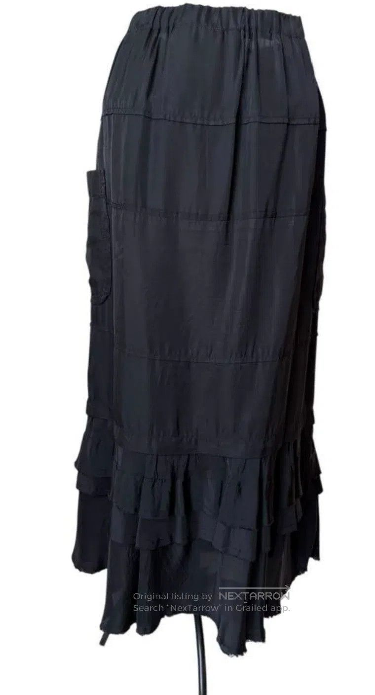 Comme des Garcons Comme Des Garcons size M Black lace hem half skirt Size 23" - 2 Thumbnail