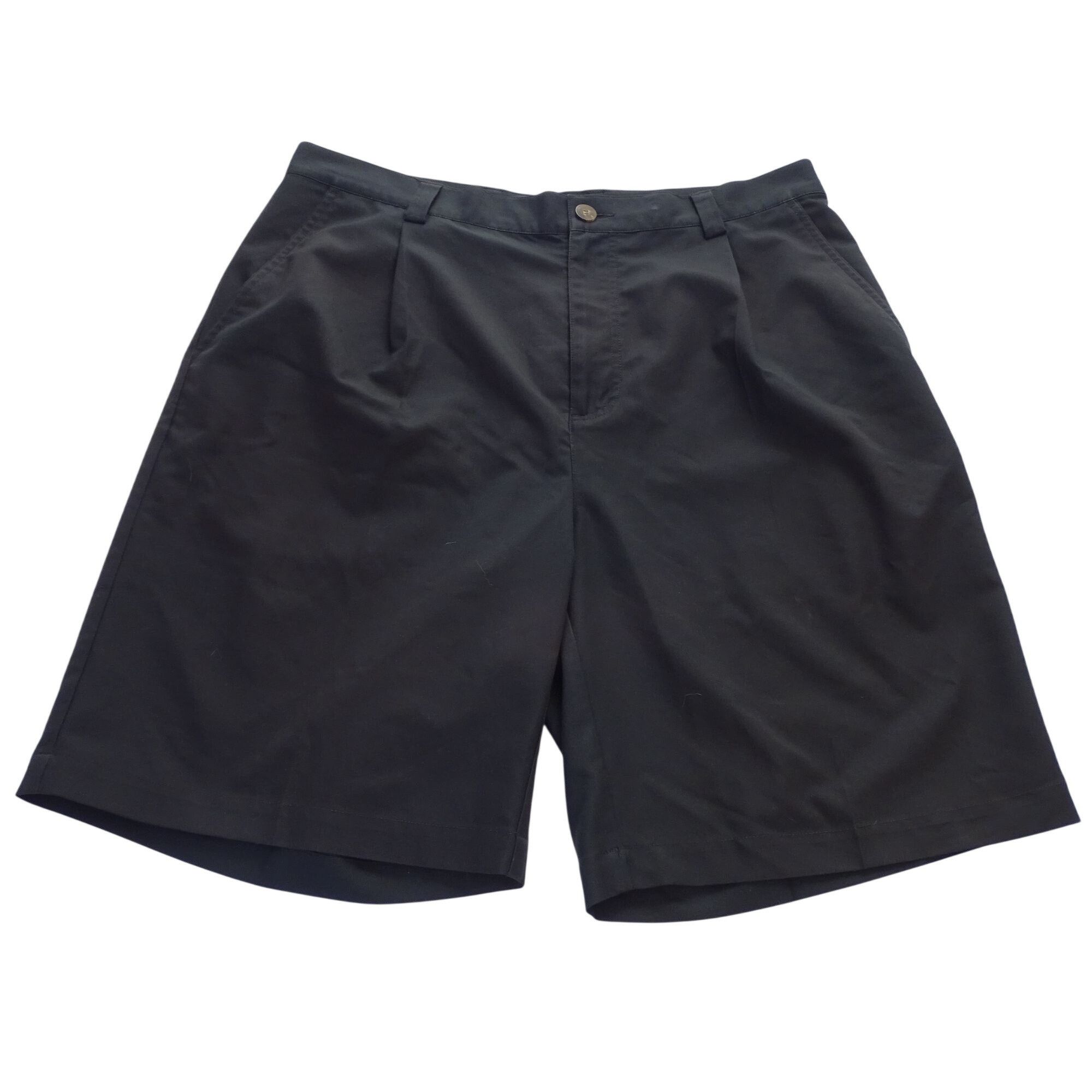 Adidas Adidas Men Black Pleated Golf Casual Shorts Size 35 inch Size US 35 - 1 Thumbnail