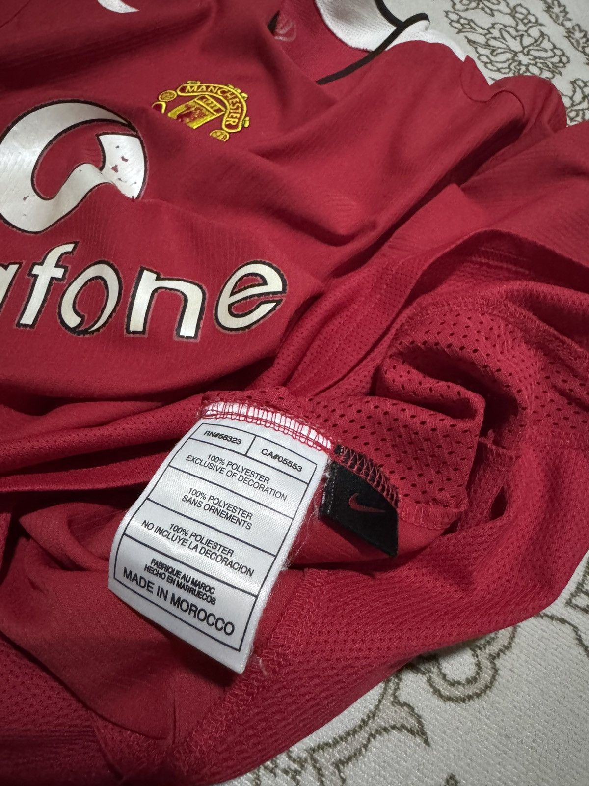 Vintage Y2K 04-06 Ronaldo Era Man Utd Home Kit Vodafone Jersey Size US M / EU 48-50 / 2 - 5 Thumbnail