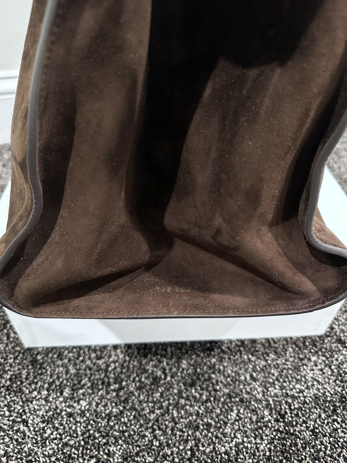 The Row The Row Soft Margaux 17 Brown Suede Leather Top Handle Bag Size ONE SIZE - 6 Thumbnail