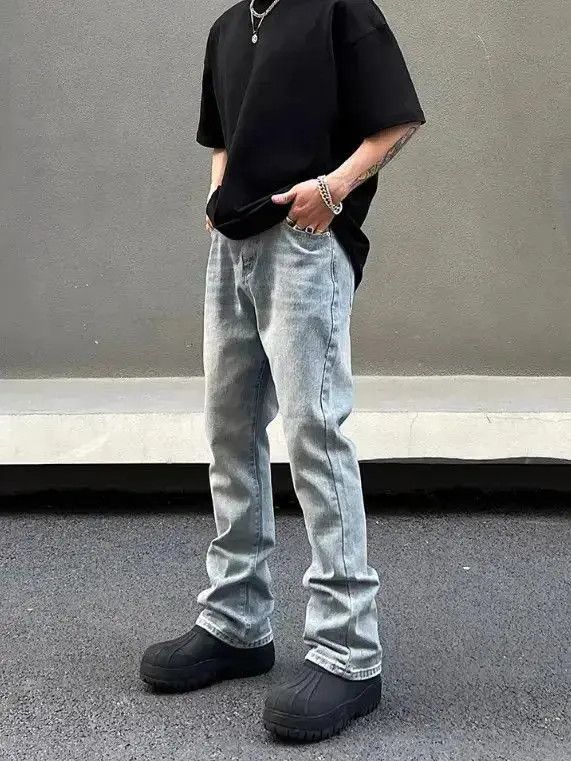 Japanese Brand Straight leg micro flared jeans Size US 30 / EU 46 - 3 Thumbnail