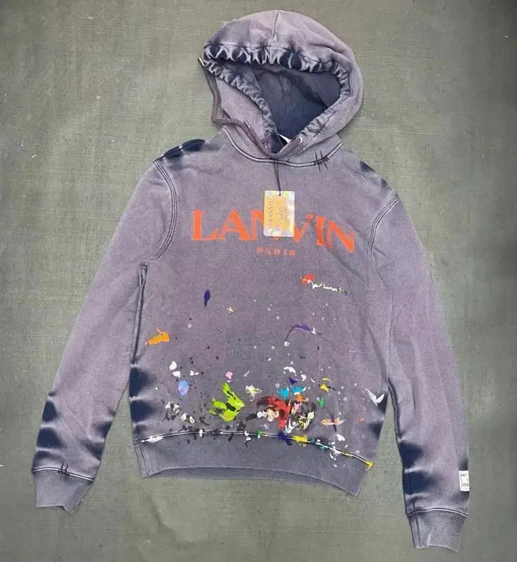 Lanvin Lanvin x Gallery Dept Distressed Splash Hoodie-2507 Size US S / EU 44-46 / 1 - 7 Thumbnail