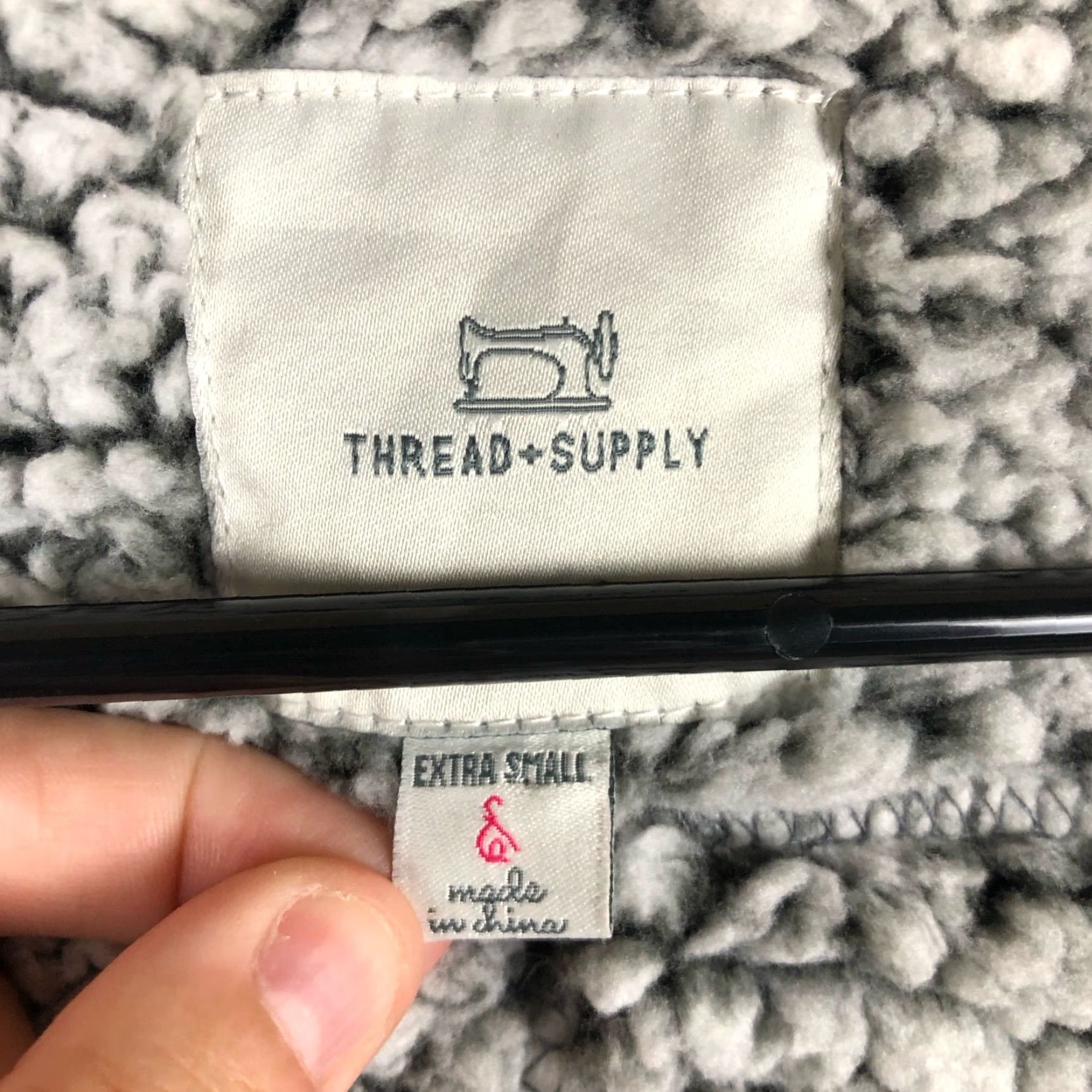 Vintage Thread & Supply Womens Vest Charcoal Fleece Sherpa Sleeveless Full Zip XS Vest Women Charcoal Fleece Sherpa Sleeveless Full Zip XS Size XS / US 0-2 / IT 36-38 - 6 Thumbnail