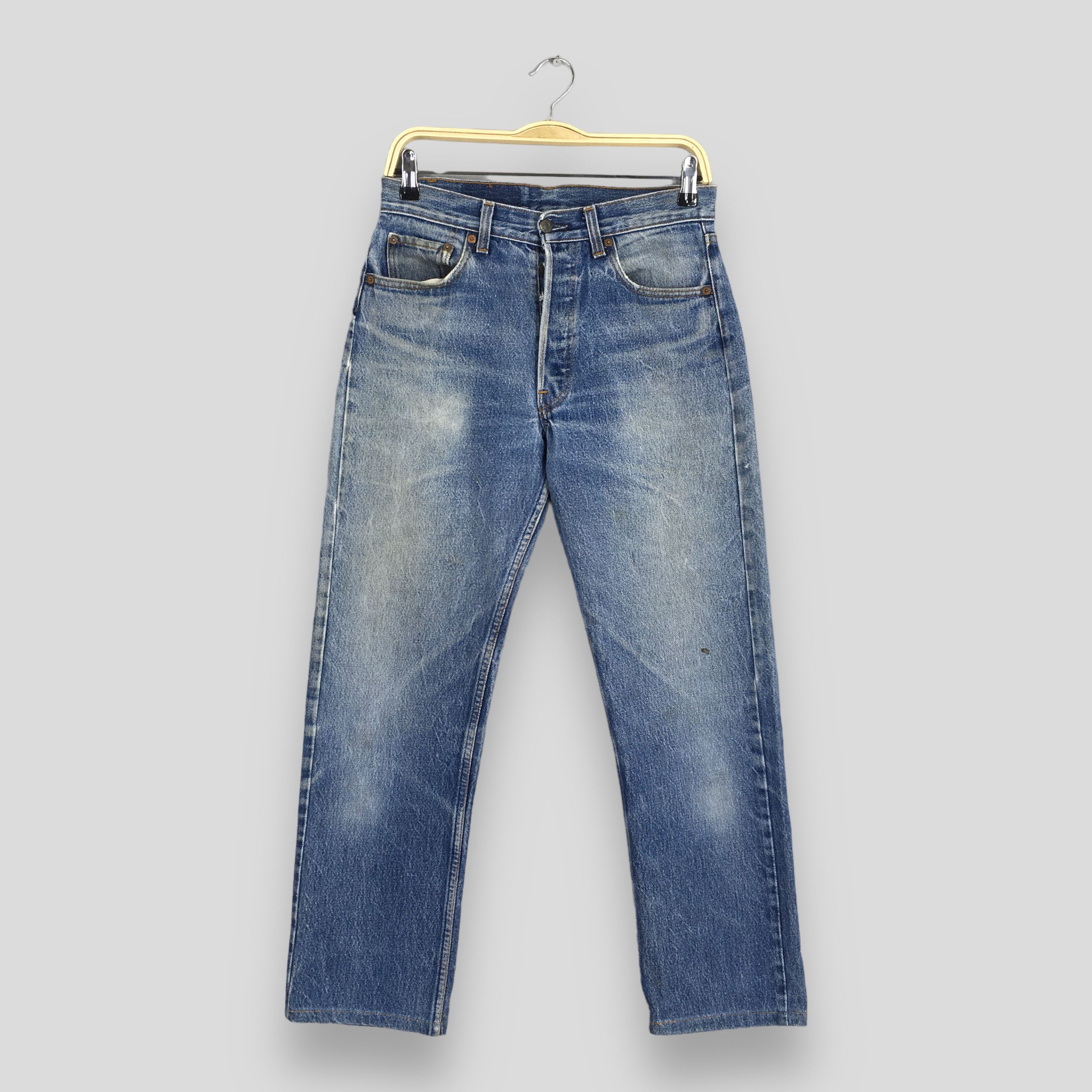 鬼フェード◎ Levi's 501 Faded Denim Pants グランジ LEVI'S 501 Faded Wrinkled GRAY Button Fly Denim JEANS