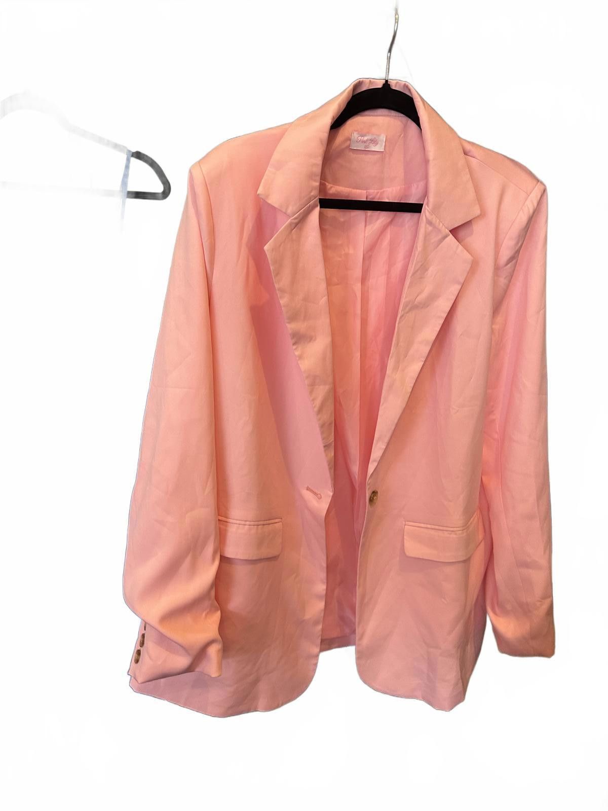 Designer Chic Pink Blazer by Pink Lily - Perfect for Any Occasion Size XXL / US 16-18 / IT 52-54 - 1 Thumbnail
