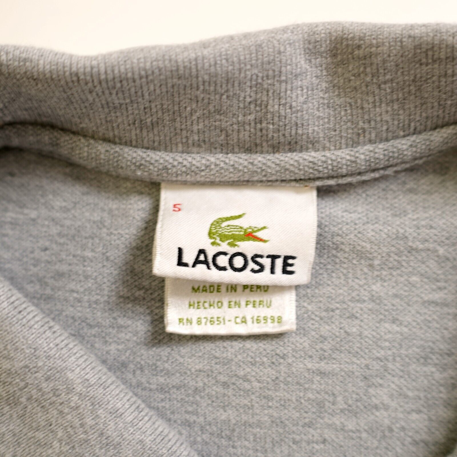 Lacoste Lacoste Size 5 Gray Polo Shirt Collared Short Sleeve Made In Size US M / EU 48-50 / 2 - 8 Thumbnail