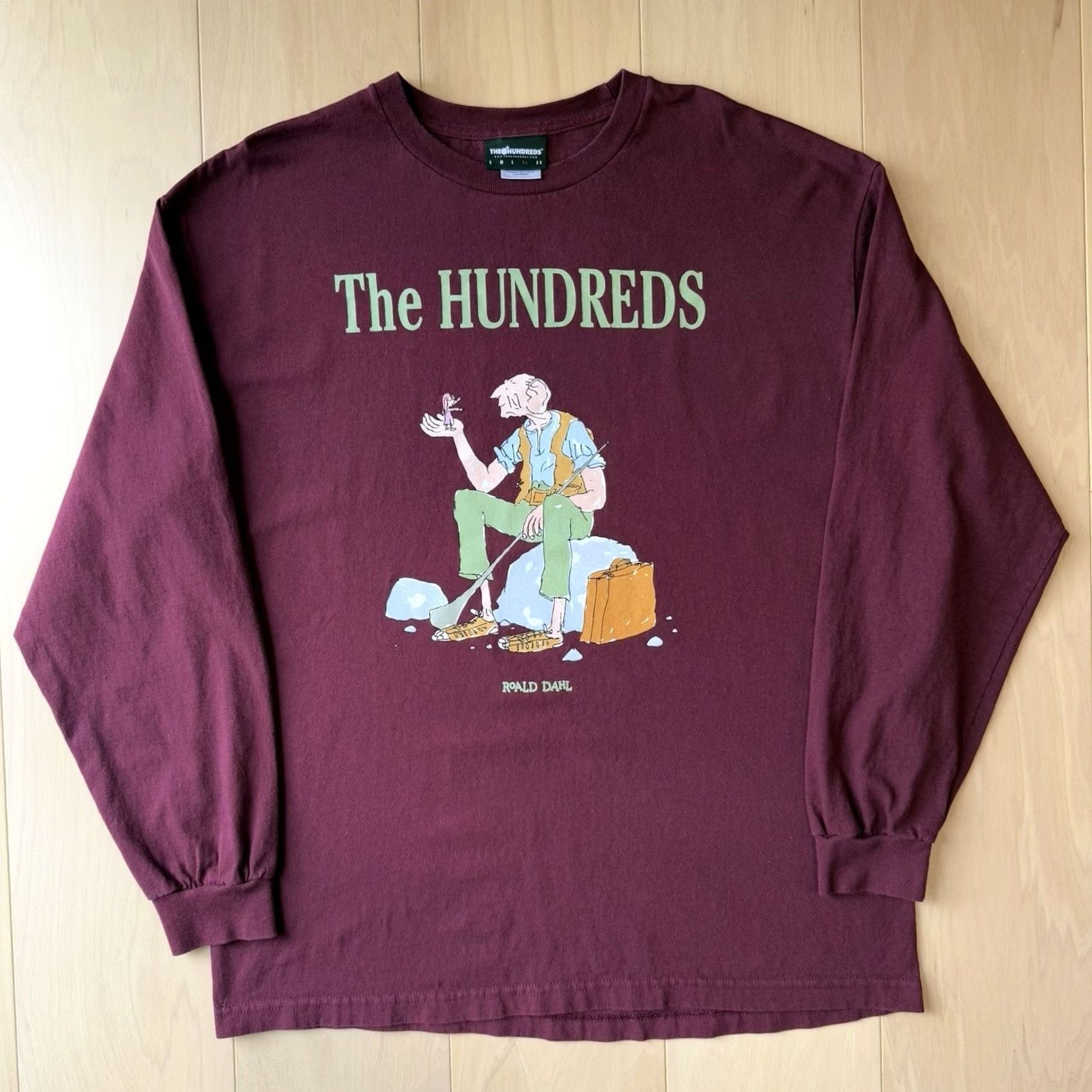 The Hundreds The Hundreds Roald Dahl Shirt XL Long Sleeve Maroon BFG Archive Streetwear Mens XL Red Size US XL / EU 56 / 4 - 2 Thumbnail