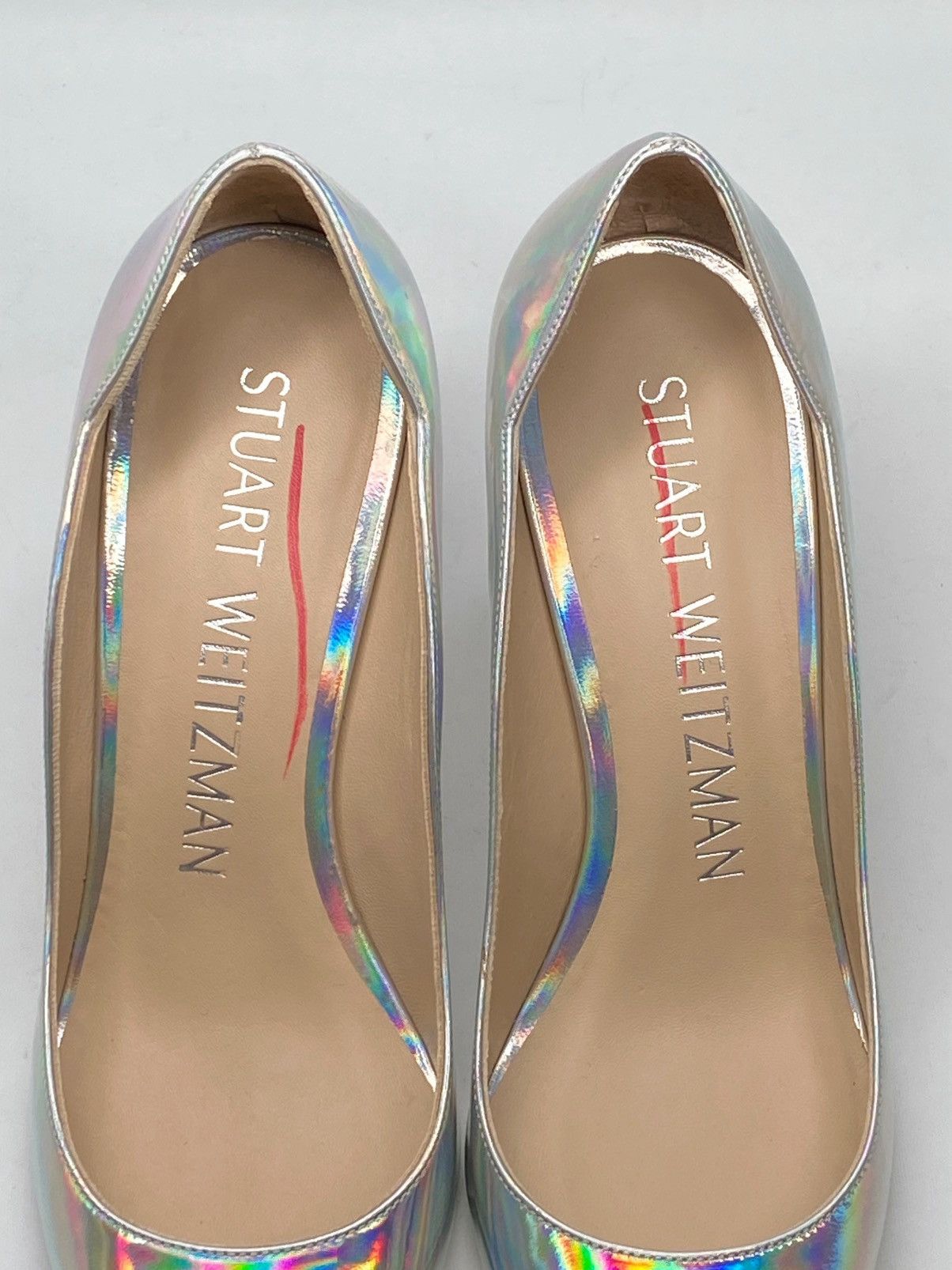 Stuart Weitzman Stuart Weitzman Scallop Iridescent Faux Leather Pumps size 7 Size US 7 / IT 37 - 3 Thumbnail