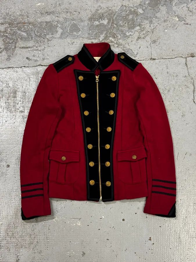 Polo Ralph Lauren Ralph Lauren Red & Black Buttoned Officer Zip-Up Jacket Size M / US 6-8 / IT 42-44 - 1 Thumbnail