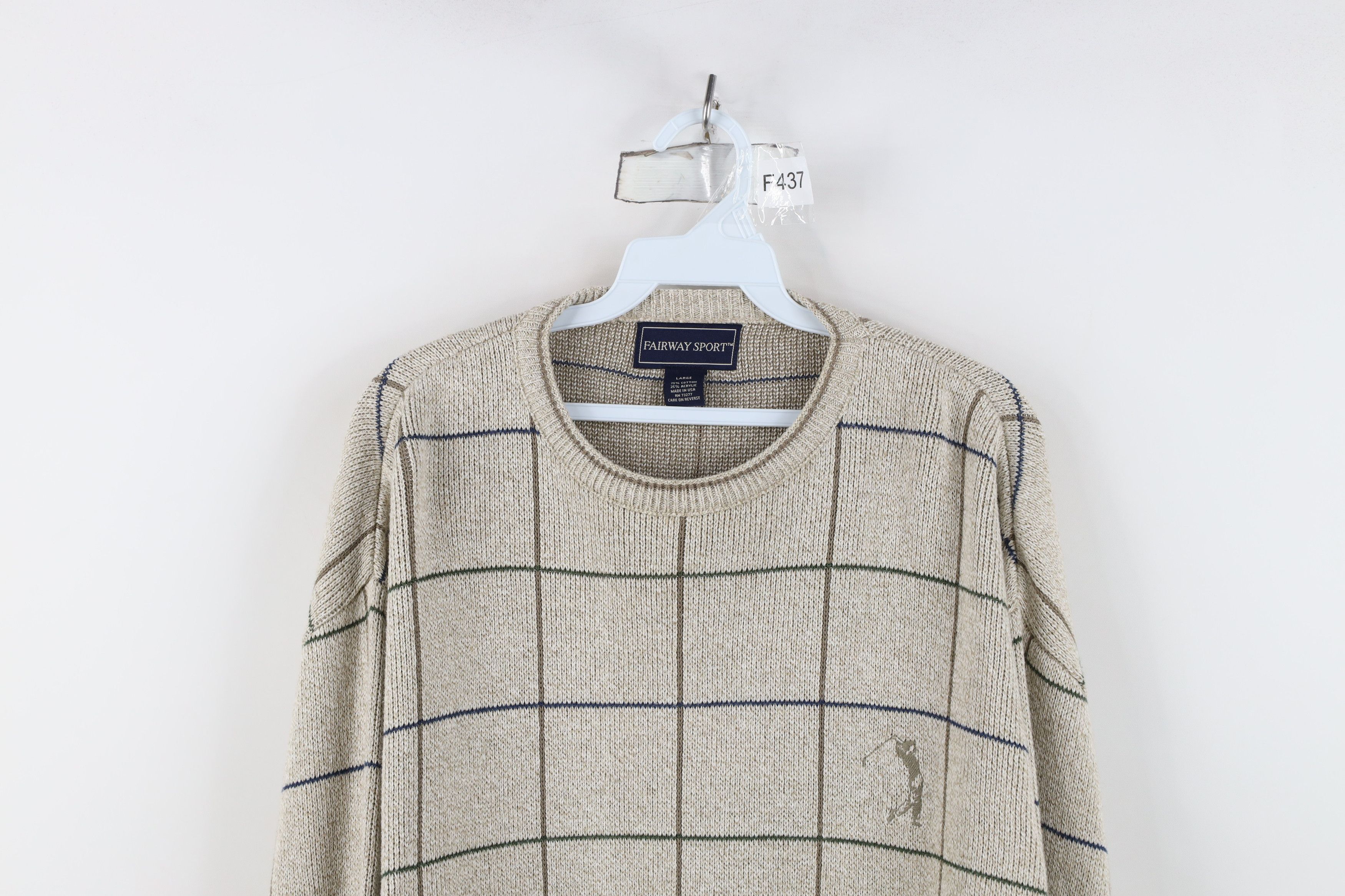 Vintage Vintage 90s Streetwear Ribbed Knit Golf Crewneck Sweater USA Size US L / EU 52-54 / 3 - 2 Thumbnail