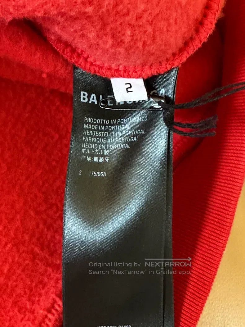 Balenciaga Balenciaga Red Sweatshirt Size US M / EU 48-50 / 2 - 3 Thumbnail