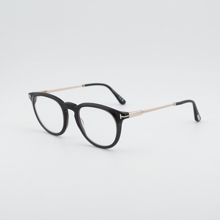Tom Ford FT5905 Eyeglasses Black Acetate Round Tom Ford FT5905-B Eyeglasses exclusive at Dellamoda main image 4