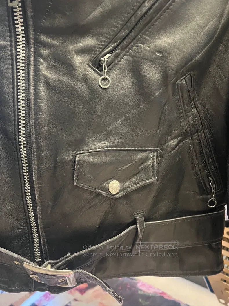 Schott Schott Cable-stayed leather biker jacket Size US XS / EU 42 / 0 - 9 Thumbnail