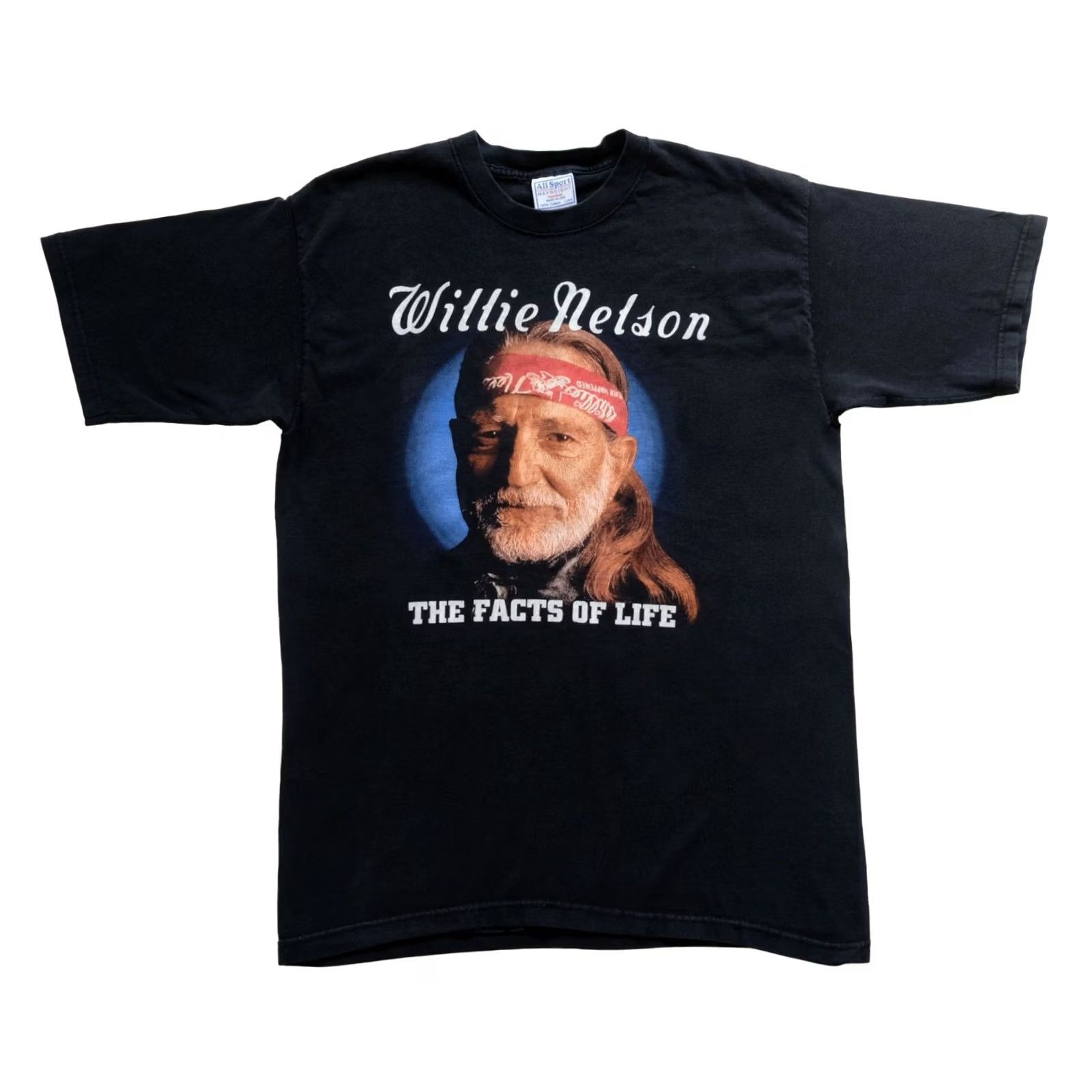 Alife VINTAGE Willie Nelson VTG Y2K 90s USA MADE THE FACTS OF LIFE COUNTRY MUSIC T SHIRT SZ L Men's Black Cotton Short Sleeve Crew Neck 90s Music Size US L / EU 52-54 / 3 - 2 Thumbnail