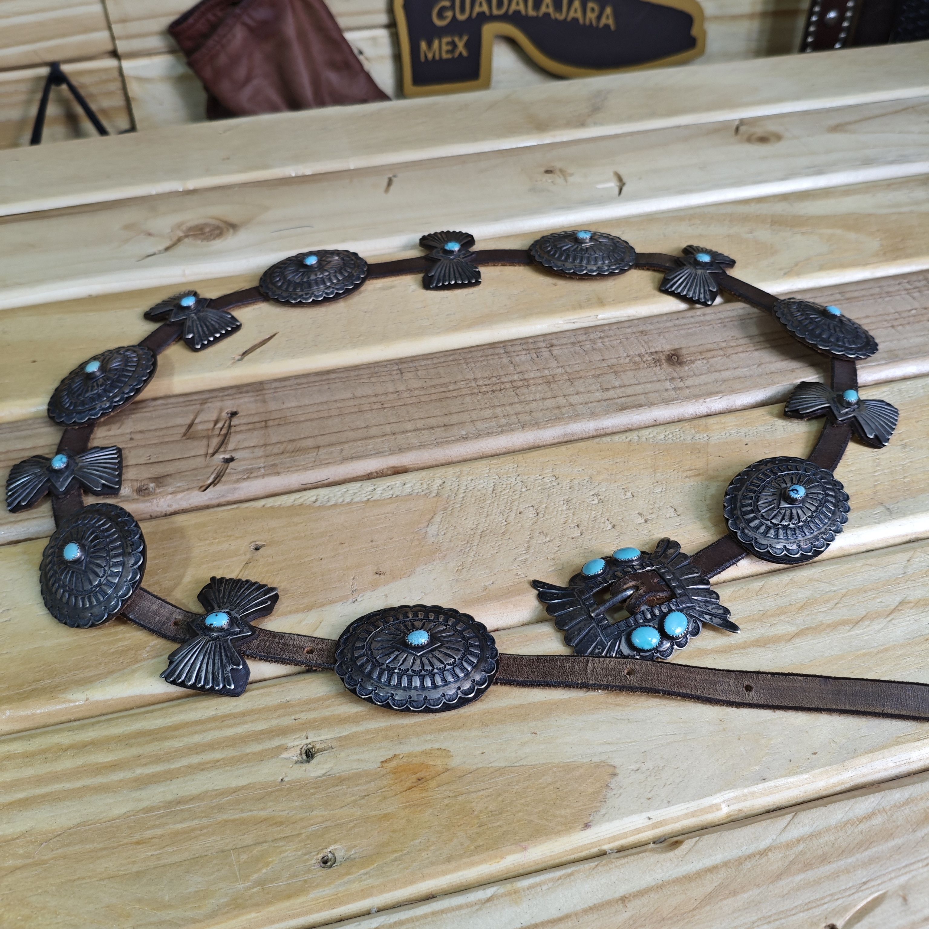 James Reid Sterling silver concho belt by James Reid Size 36 - 2 Thumbnail
